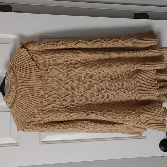 Y2K Textured Open Cardigan Women's S/M Ruffled Collar *Flaw-Button - Picture 4 of 7